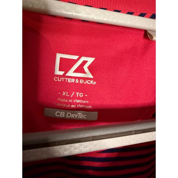 Cutter & Buck pink and navy blue polo top - Picture 2 of 7